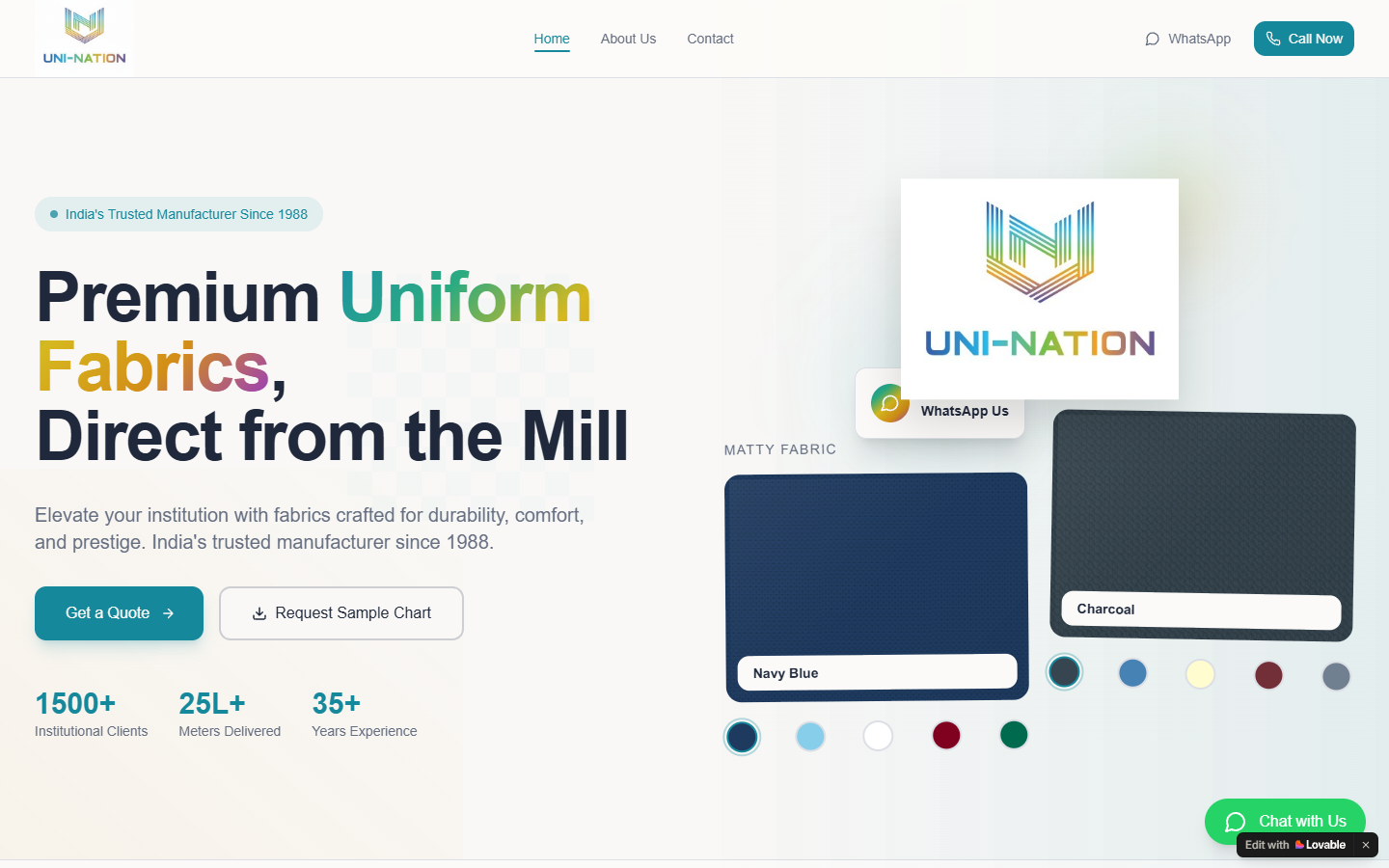Uni-Nation website on desktop and phone